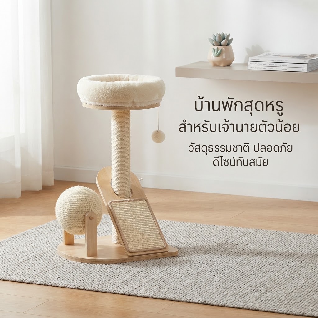พบคำแนะนำในการเลือกกรงนกที่สมบูรณ์แบบ 8 Cat Tree Condo NanBarPet41 - คอนโดแมว (807045)