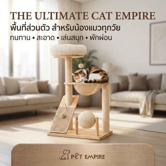 808220 Cat Tree Condo AR4639 - คอนโดแมว (60x40x96)(808220)