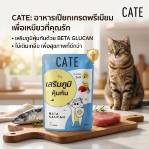 808735 CATE Immune - เคท ปลาทูน่าหน้าปลาซาบะในเยลลี่ 70g (808735)