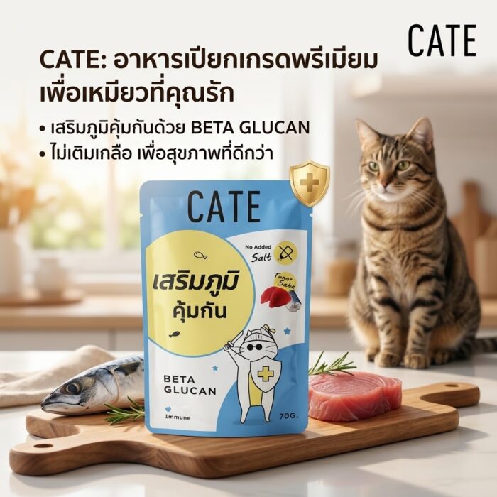 CATE Immune - เคท ปลาทูน่าหน้าปลาซาบะในเยลลี่ 70g (808735)