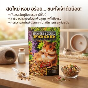 809111 Buddy Hamster & Gerbil Food - บัดดี้ อาหารสำหรับหนูแฮมสเตอร์และหนูเจอร์บิล 0.5ปอนด์ (809111)
